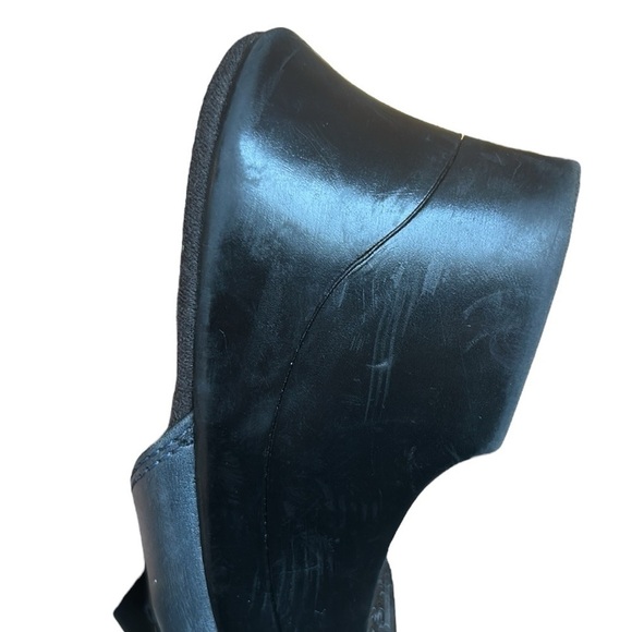 Clarks Flamingo Leather Toggle Slip On Clogs Dark Charcoal Gray Women’s Size 10M - Picture 8 of 8